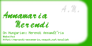 annamaria merendi business card